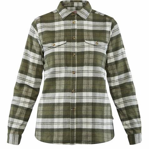 Fjällräven Women Övik Shirts Green PH83271 Philippines